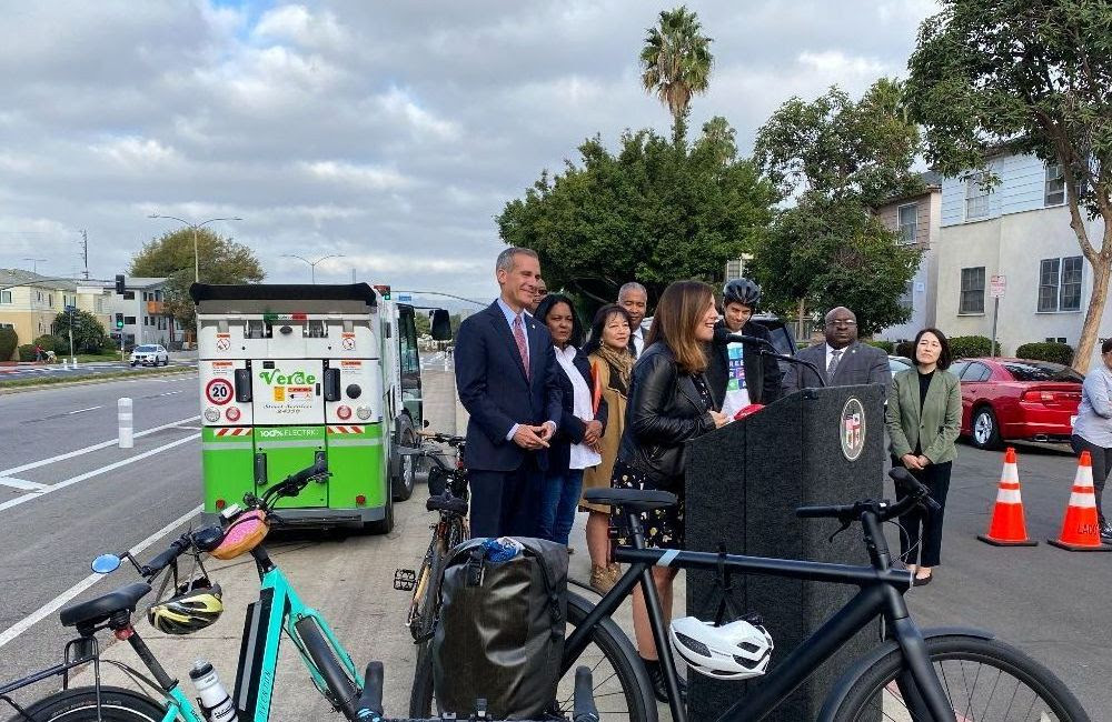 Bike Lane Accelerated Safety Team (BLAST) Launches on new San Vicente Protected Bike Lane
