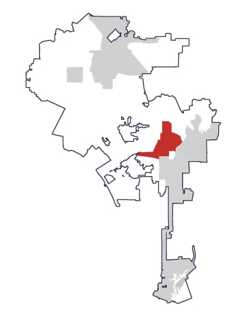 Map locating Central LA