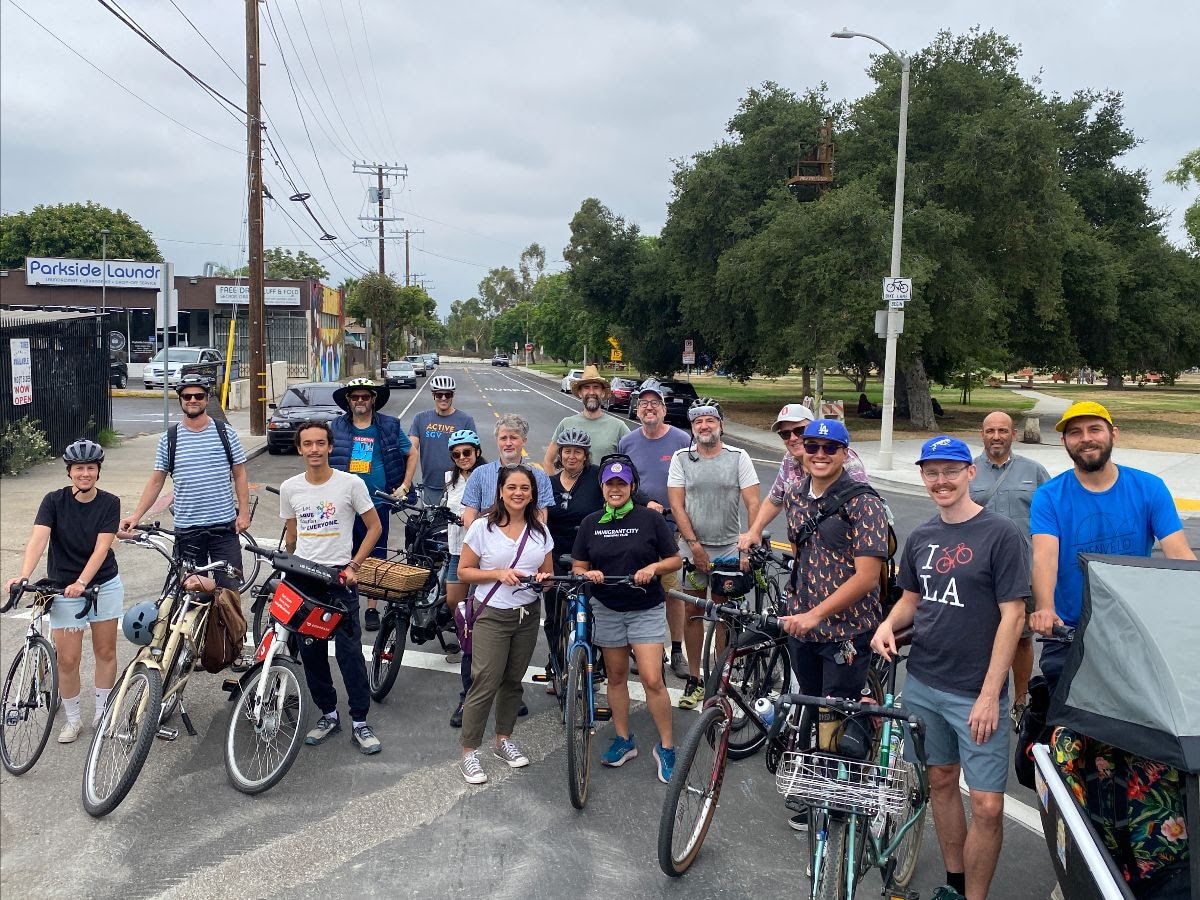 Community Bike Ride Celebrates New Ave 64 Bike Lanes