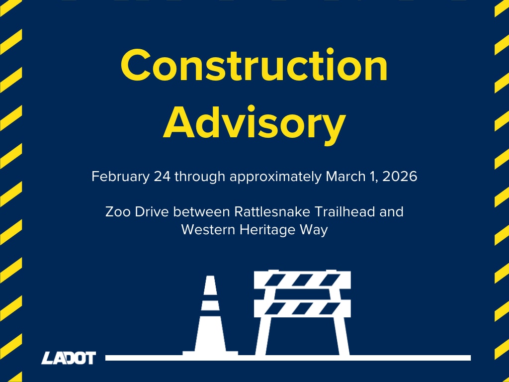 Construction Advisory Zoo Drive