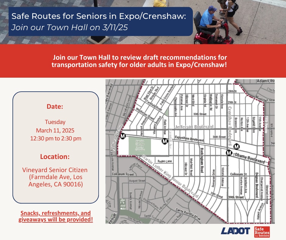 Join LADOT’s Safe Routes for Seniors Town Hall