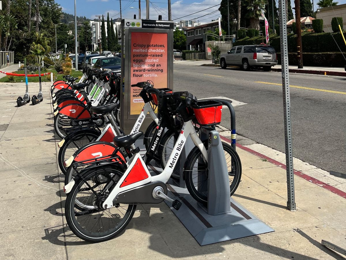 Metro Bike and LADOT on a Hollywood Blvd Community Bike Ride