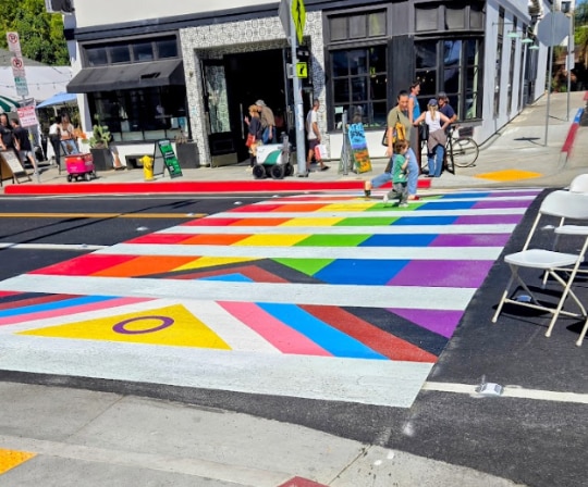 New Progress Pride Crosswalk Installed in Venice