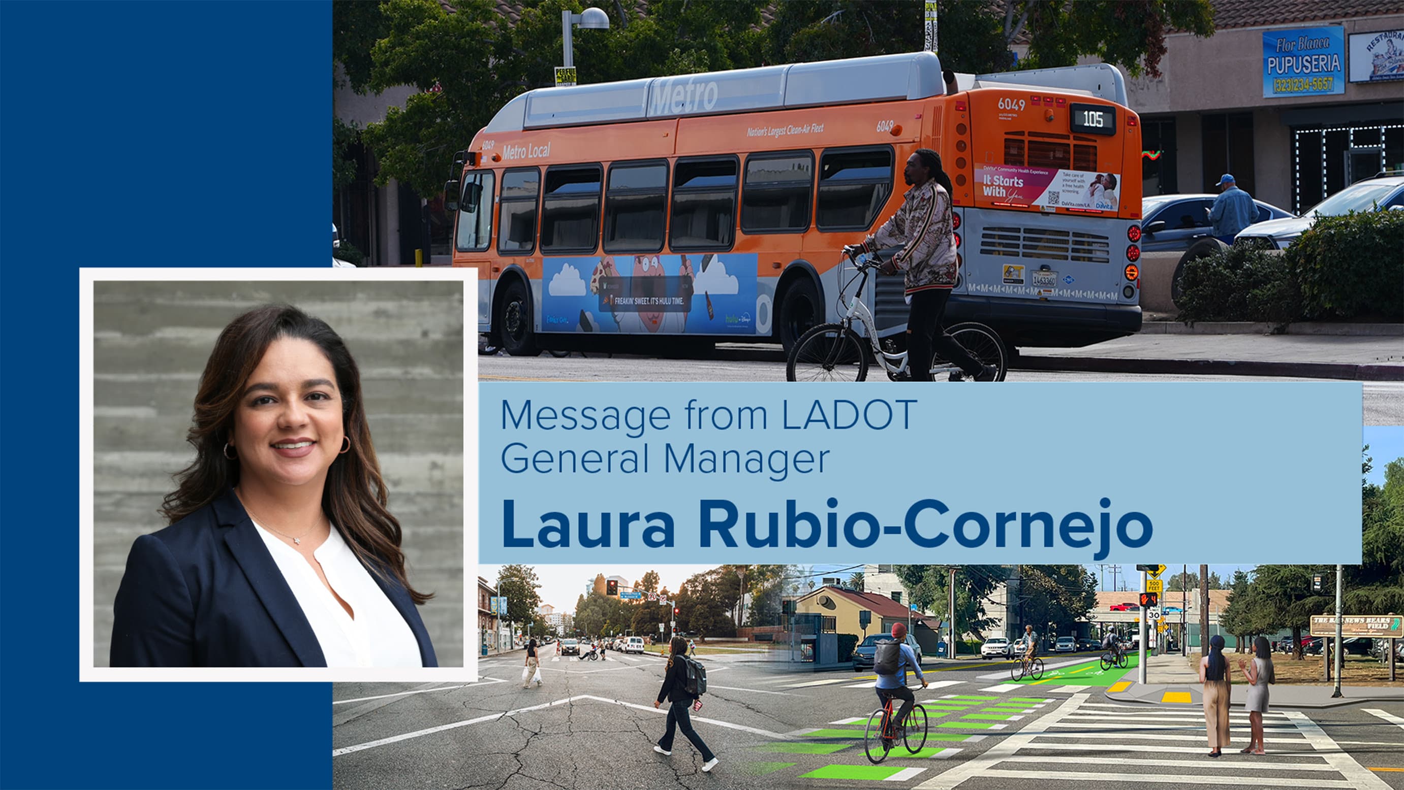 Graphic inviting the public to share feedback with LADOT on transportation projects